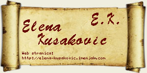 Elena Kušaković vizit kartica